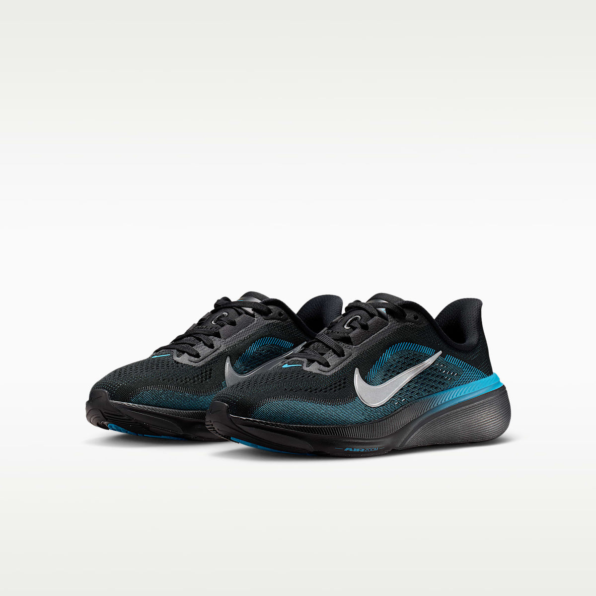 Nike Pegasus 42 – Negro/Azul corriente claro/Antracita/Plata metalizado – vista 5