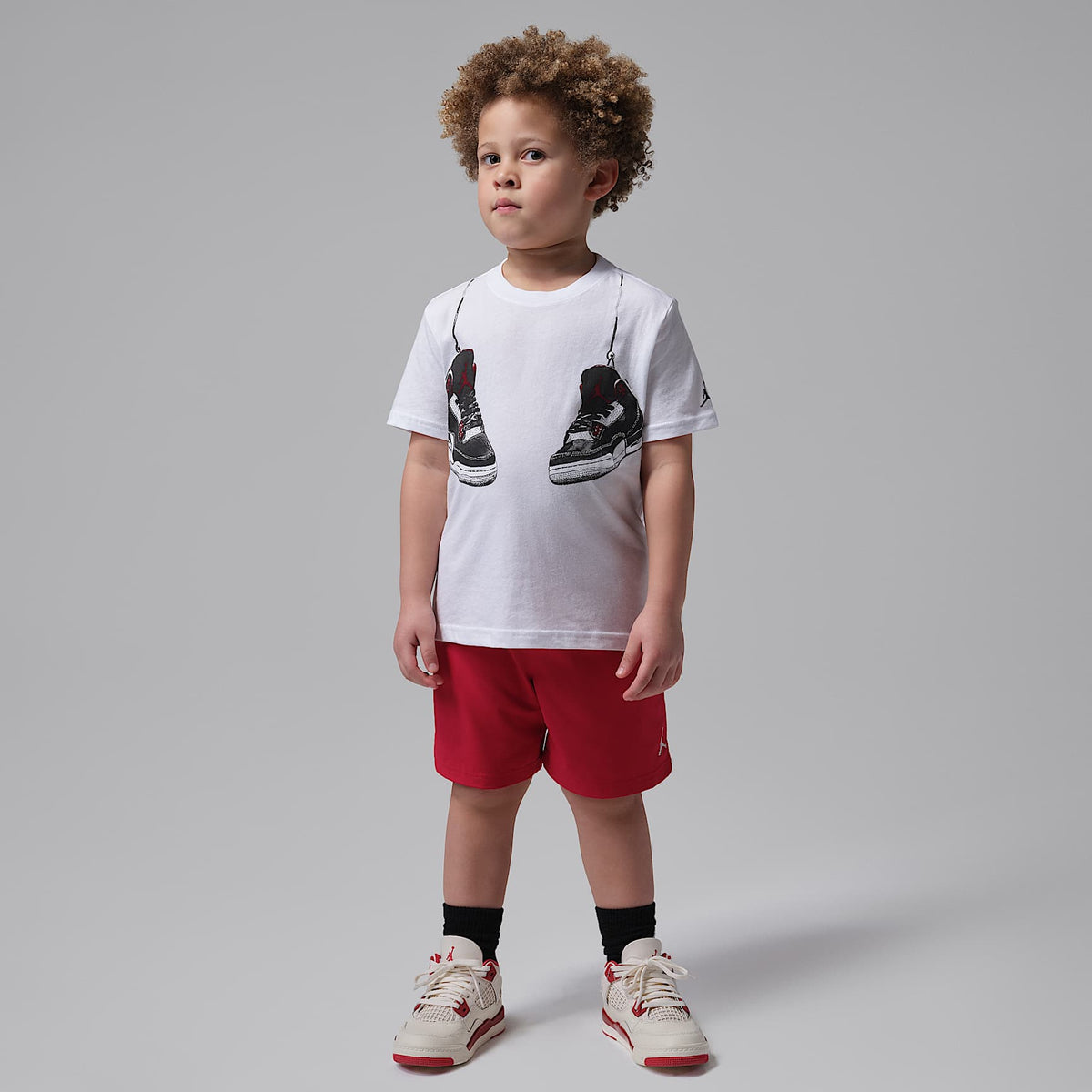Playera AJ3 Hanging para niños talla pequeña Jordan – Blanco – vista 6