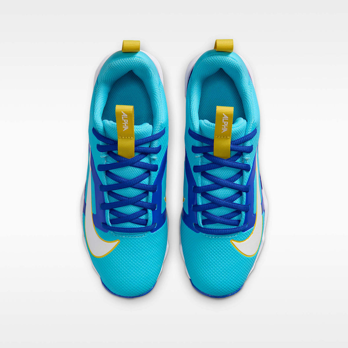 Nike Alpha Menace 4 Shark – Azul báltico/Amarillo strike/Azul carrera/Blanco – vista 4