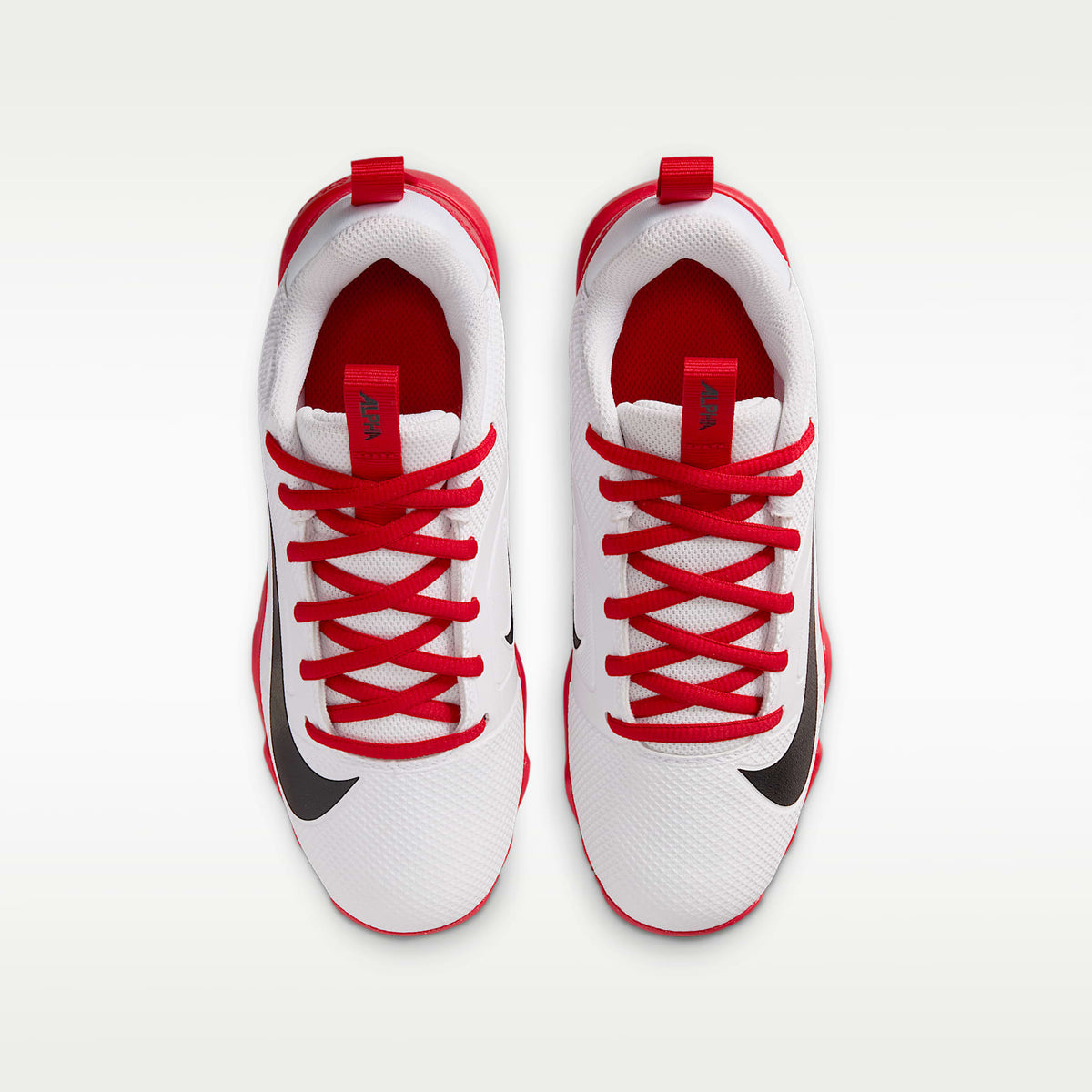 Nike Alpha Menace 4 Shark – Blanco/Rojo universitario/Negro – vista 4
