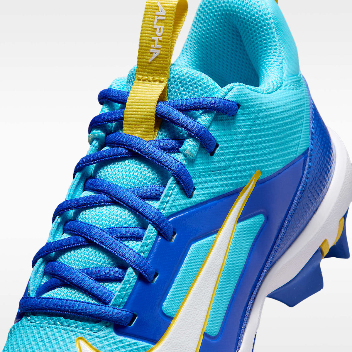Nike Alpha Menace 4 Shark – Azul báltico/Amarillo strike/Azul carrera/Blanco – vista 8