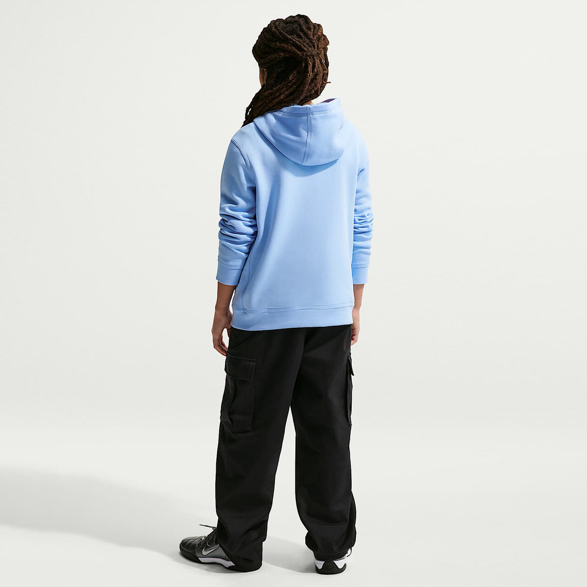 Sudadera con gorro sin cierre de fútbol Nike para niño talla grande Uruguay Club – Tinte royal/Obsidiana – vista 5
