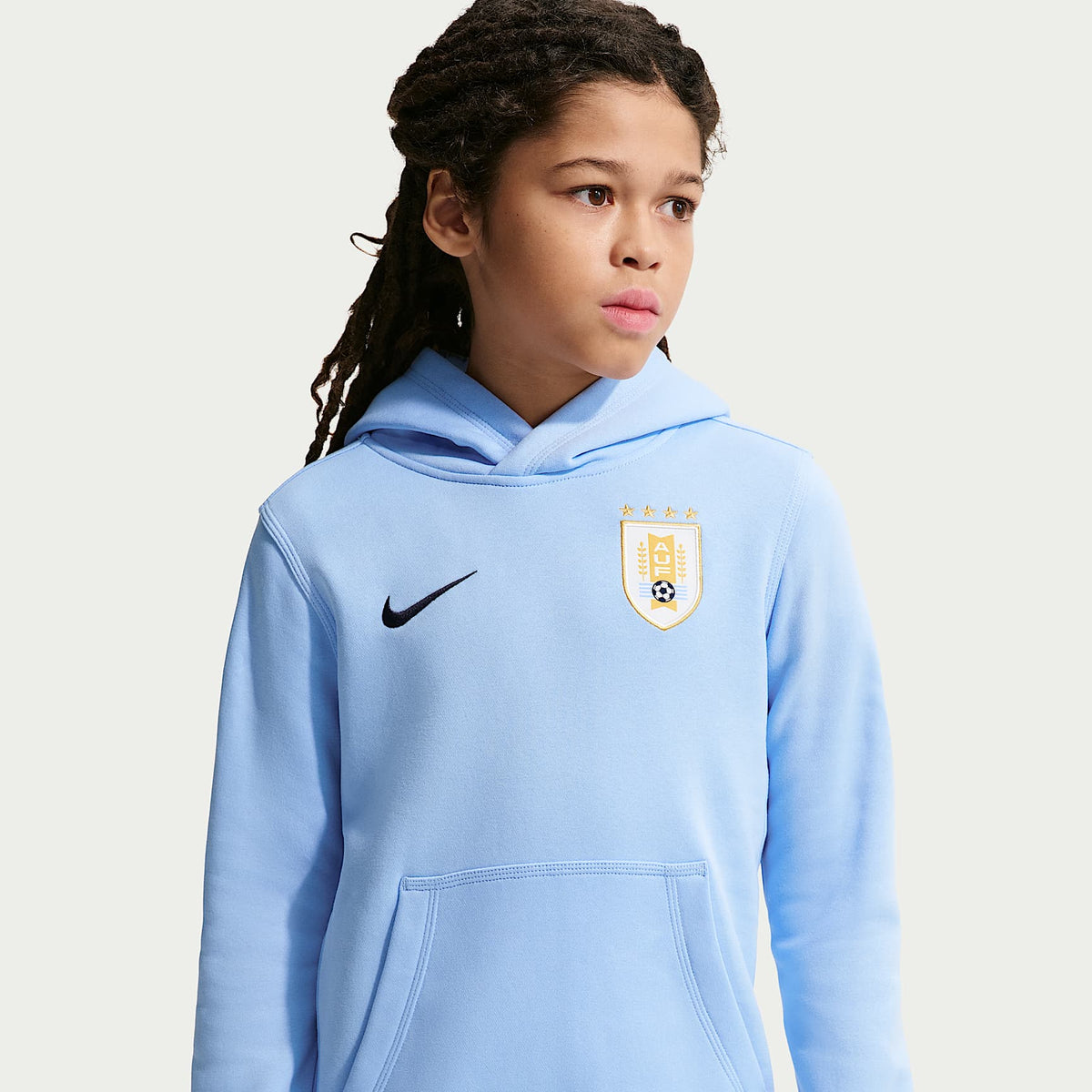 Sudadera con gorro sin cierre de fútbol Nike para niño talla grande Uruguay Club – Tinte royal/Obsidiana – vista 1