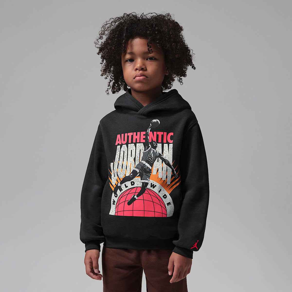 Sudadera con gorro sin cierre Jordan Authentic para niños talla pequeña Jordan – Sombrío apagado – vista 1