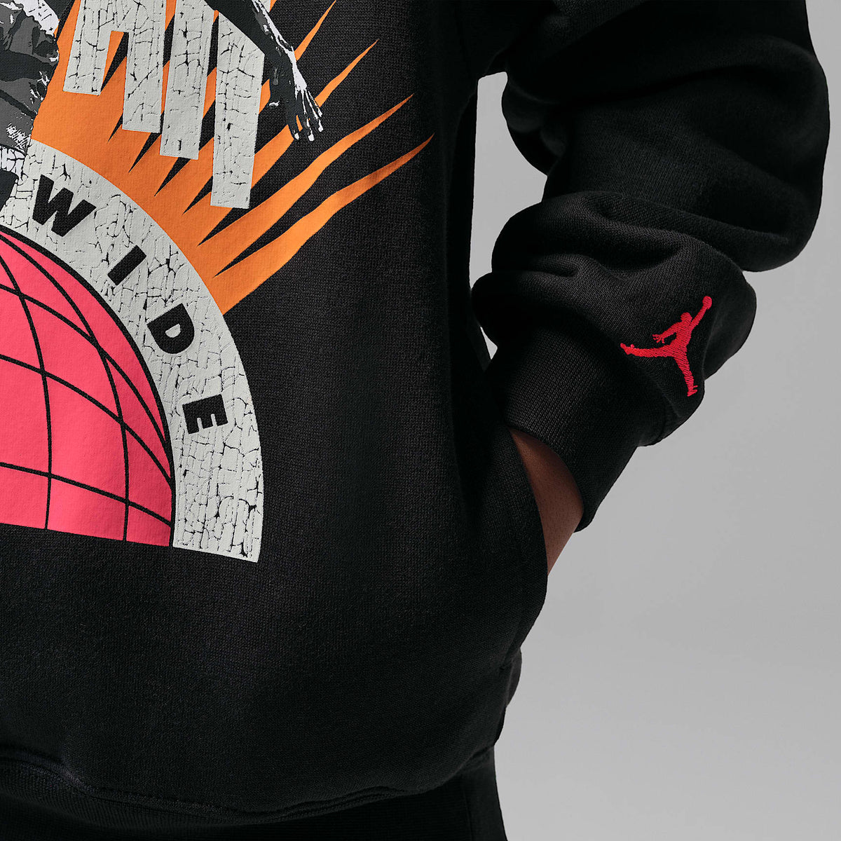 Sudadera con gorro sin cierre Jordan Authentic para niños talla pequeña Jordan – Sombrío apagado – vista 5