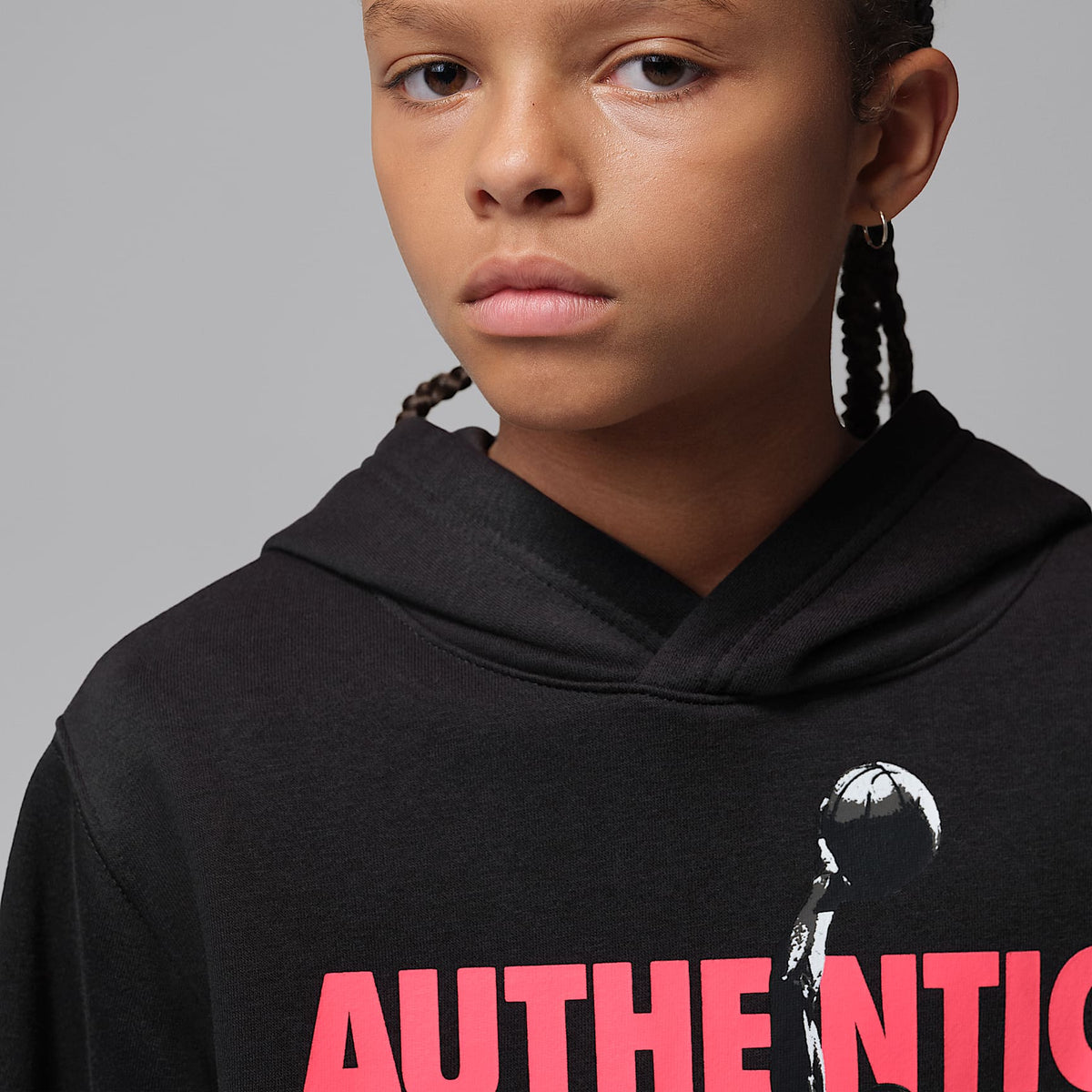 Sudadera con gorro sin cierre Jordan Authentic para niños talla grande Jordan – Sombrío apagado – vista 3