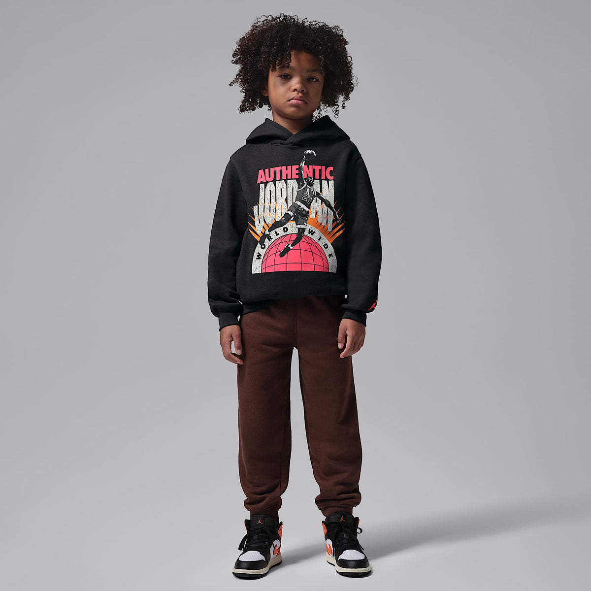 Sudadera con gorro sin cierre Jordan Authentic para niños talla pequeña Jordan – Sombrío apagado – vista 7