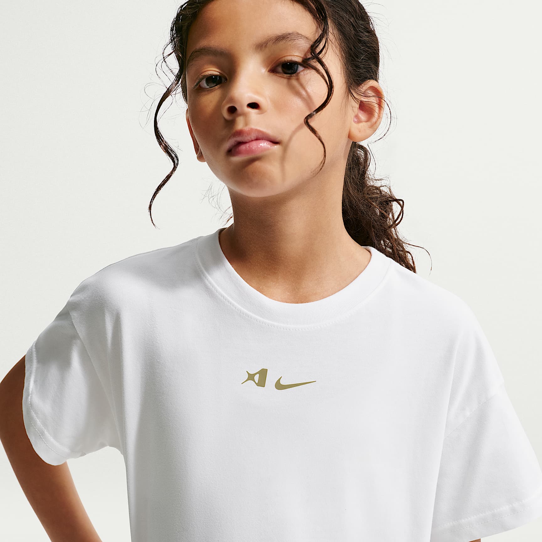 Playera Dri-FIT Max90 para niños A'One – Blanco – vista 2
