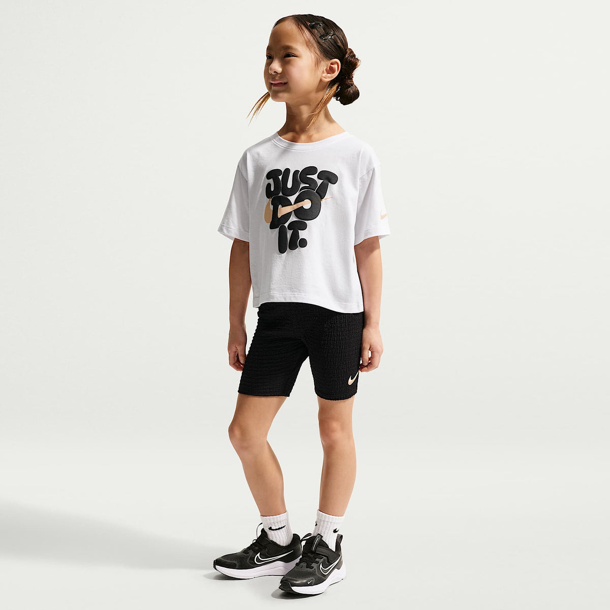 Conjunto de 2 piezas de shorts de ciclismo para niños talla pequeña Nike Bold Play – Negro – vista 1
