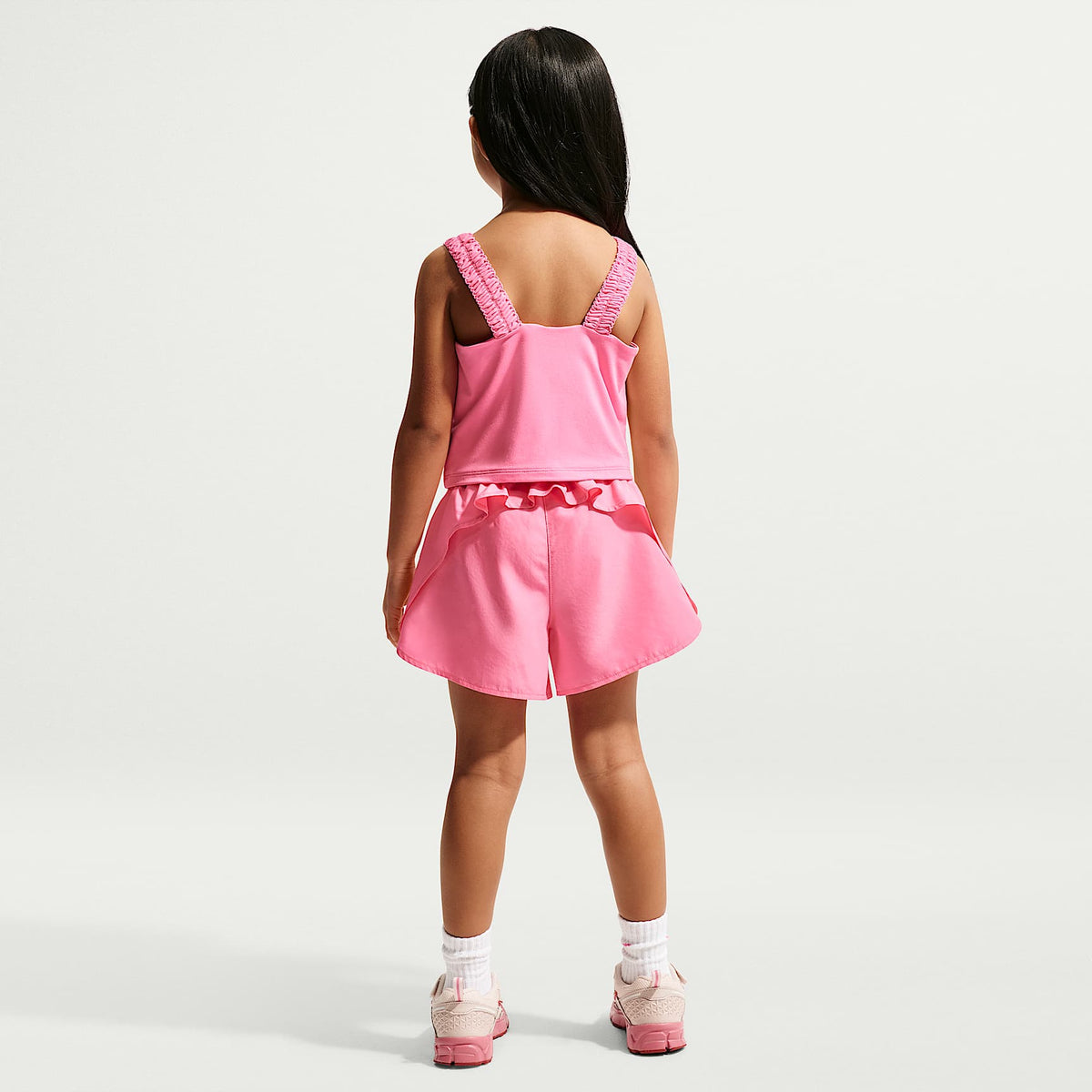 Conjunto de camiseta de tirantes y shorts para Dri-FIT para niños talla pequeña Nike Bold Play – Rosa resplandor – vista 7