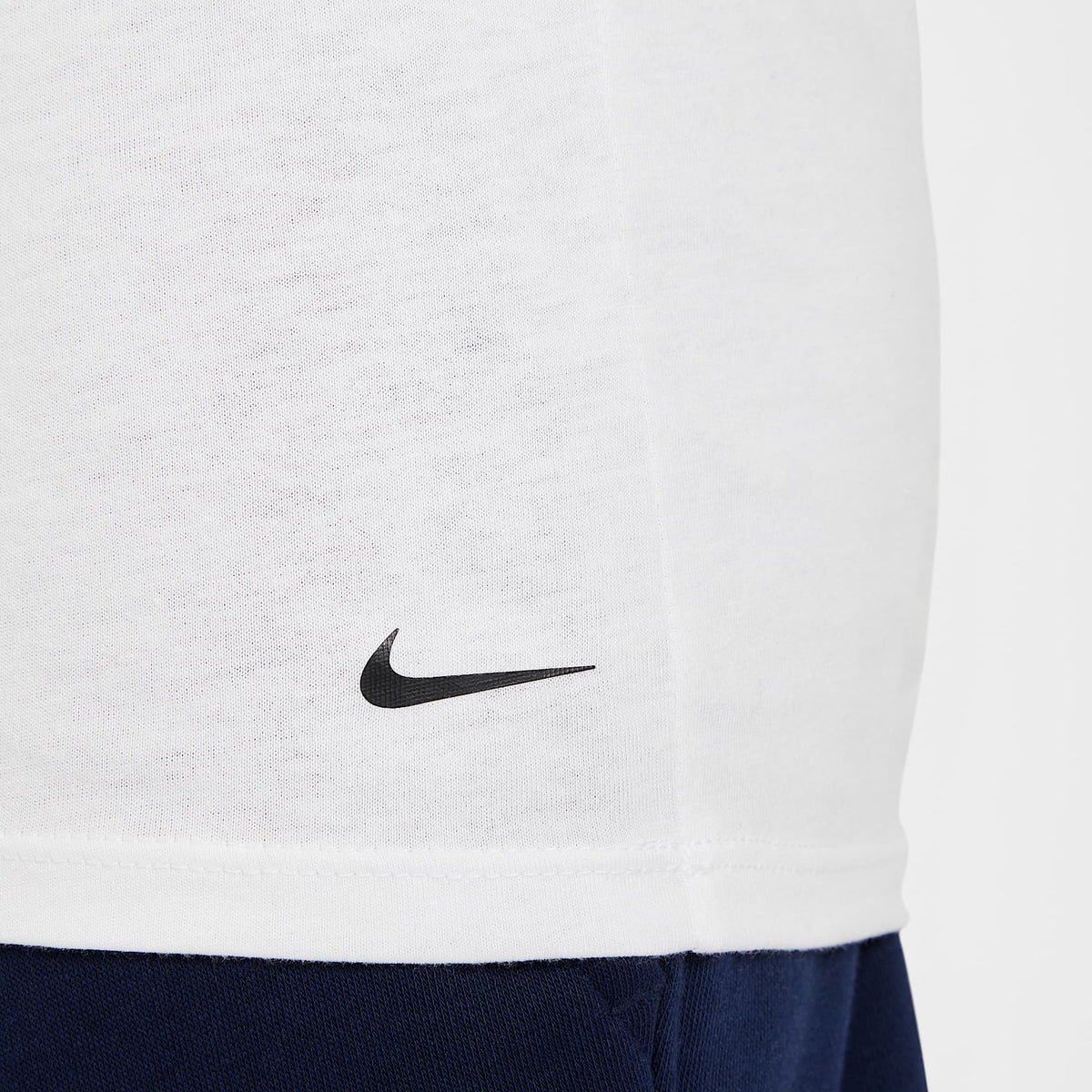 Camisetas interiores de cuello redondo para niños talla grande (paquete de 2) Nike – Blanco – vista 5