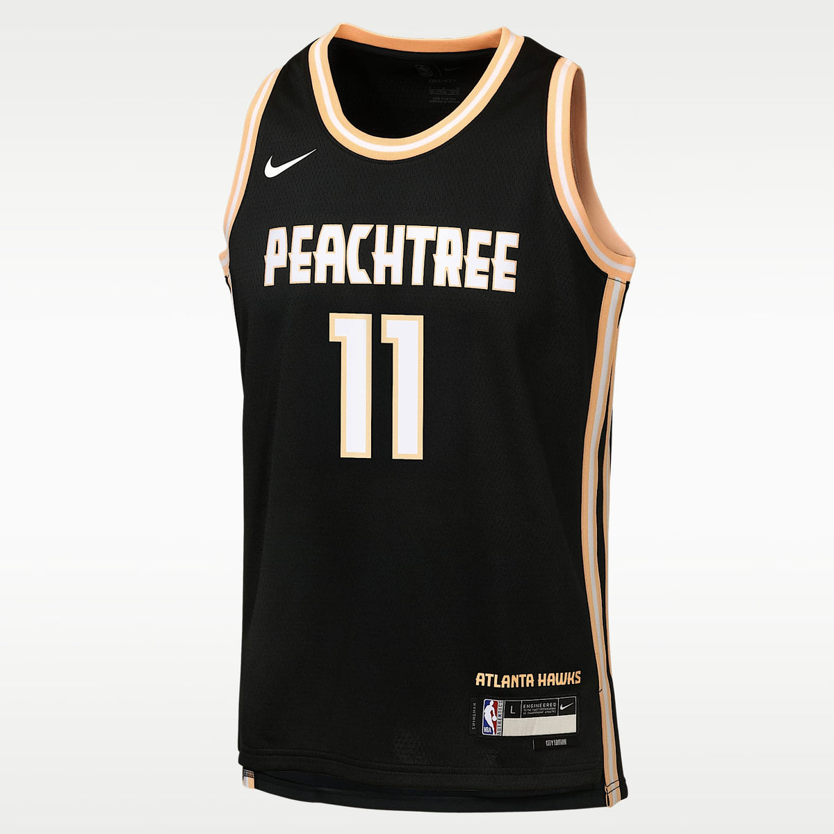 Jersey Nike de la NBA Swingman para niños talla grande de Trae Young de los Atlanta Hawks City Edition – Negro – vista 1