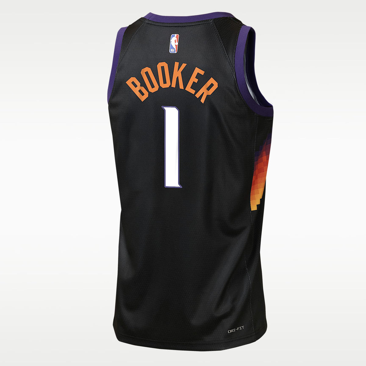 Jersey Nike de la NBA Swingman para niños talla grande Devin Booker Phoenix Suns City Edition – Negro – vista 2