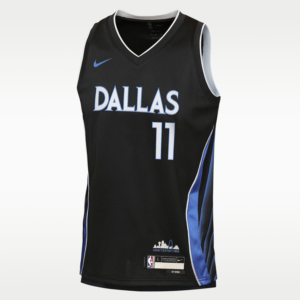 Jersey Nike de la NBA Swingman para niños talla grande Kyrie Irving Dallas Mavericks City Edition – Negro – vista 1