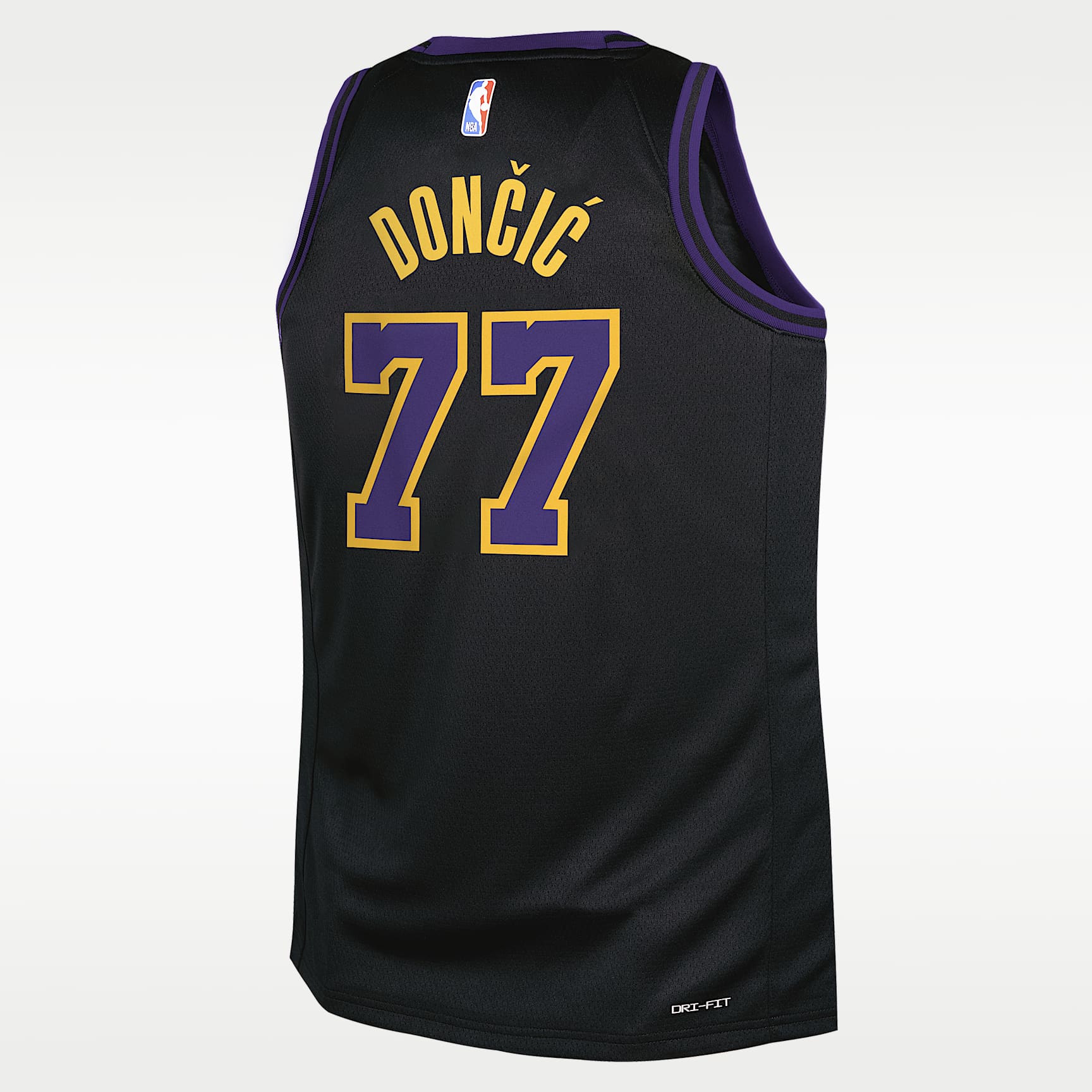 Jersey Nike de la NBA Swingman para niños talla grande Luka Dončić Los Angeles Lakers City Edition – Negro – vista 2