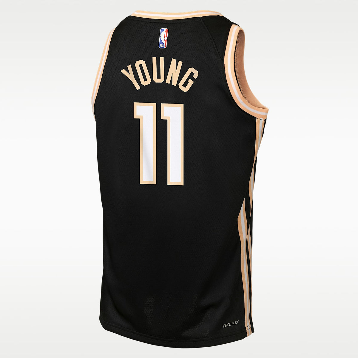 Jersey Nike de la NBA Swingman para niños talla grande de Trae Young de los Atlanta Hawks City Edition – Negro – vista 2