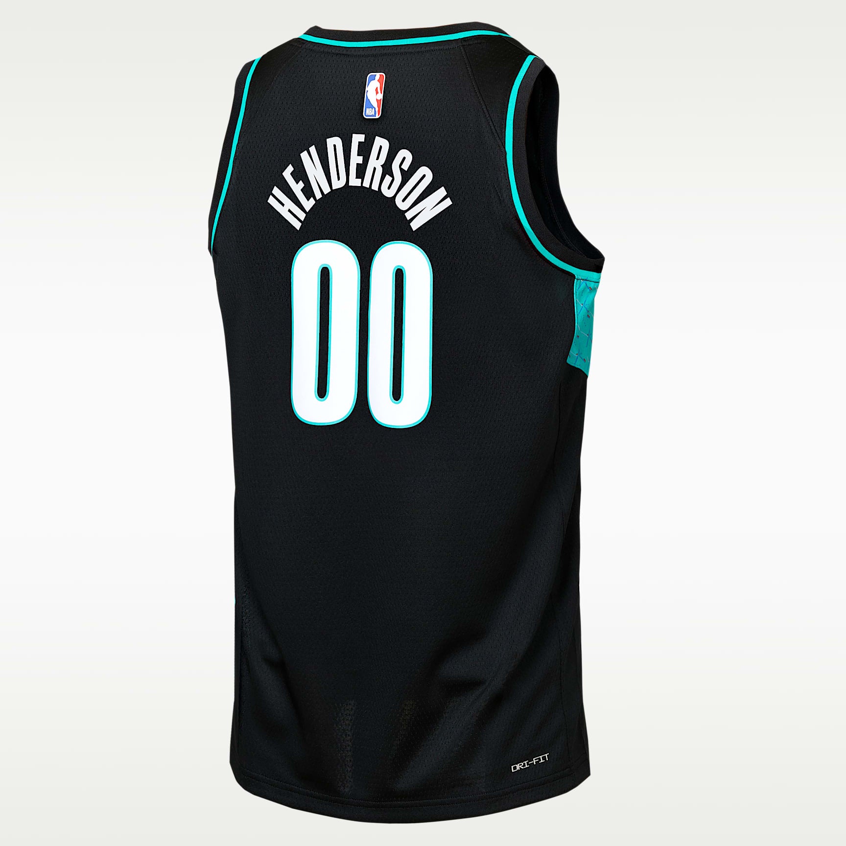 Jersey Nike de la NBA Swingman para niños talla grande Scoot Henderson Portland Trail Blazers City Edition – Negro – vista 2