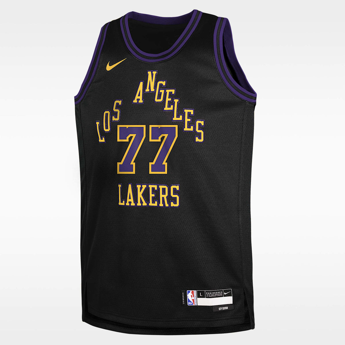 Jersey Nike de la NBA Swingman para niños talla grande Luka Dončić Los Angeles Lakers City Edition – Negro – vista 1