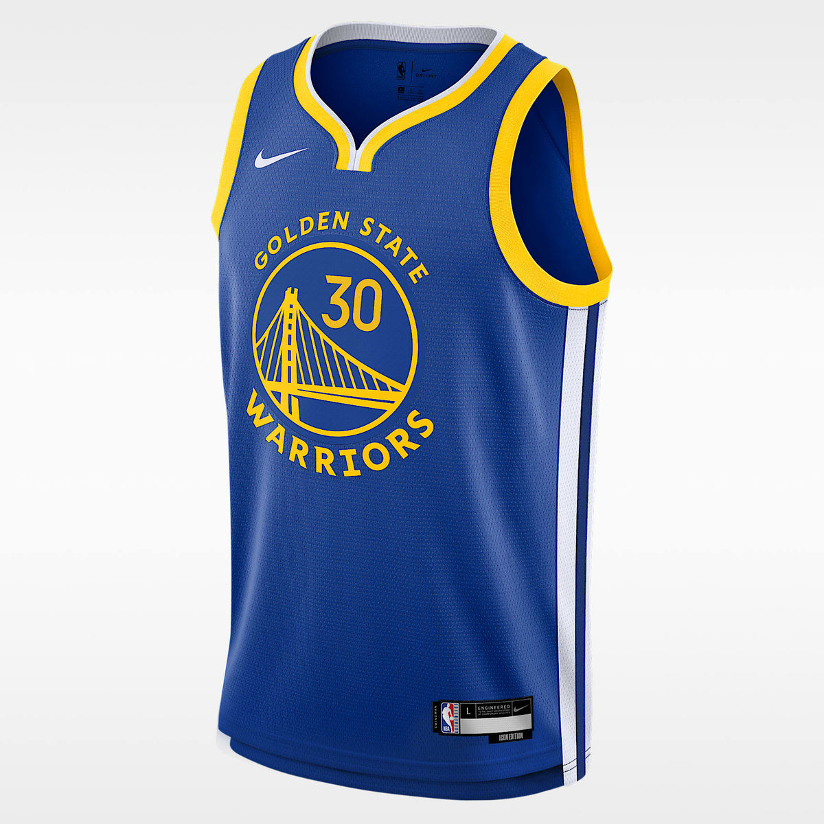 Jersey de alero polivalente Nike NBA para niños talla grande Stephen Curry Golden State Warriors 2023/24 Icon Edition – Azul enérgico – vista 1