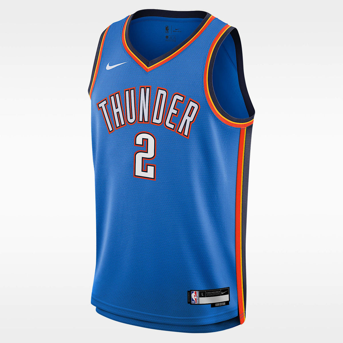 Jersey Nike de la NBA Swingman para niños talla grande Shai Gilgeous-Alexander Oklahoma City Thunder 2024/25 Icon Edition – Azul señal – vista 1