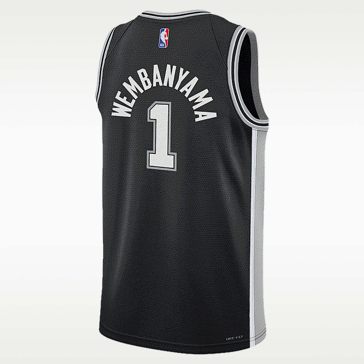 Jersey Nike Swingman de la NBA para niños talla grande Victor Wembanyama San Antonio Spurs 2023/24 Icon Edition – Negro – vista 2