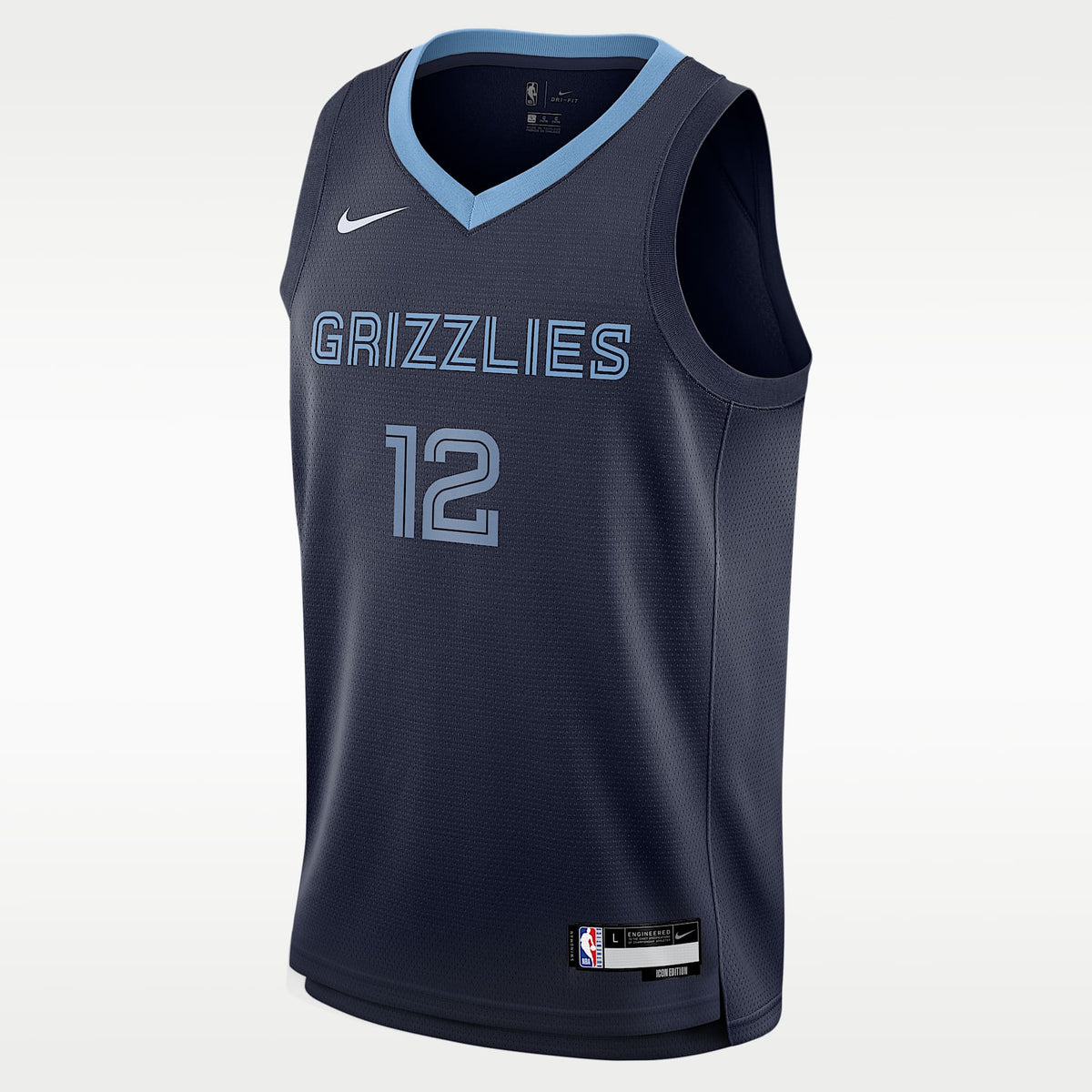 Jersey de alero polivalente Nike NBA para niños talla grande Ja Morant Memphis Grizzlies 2023/24 Icon Edition – Azul marino universitario – vista 1