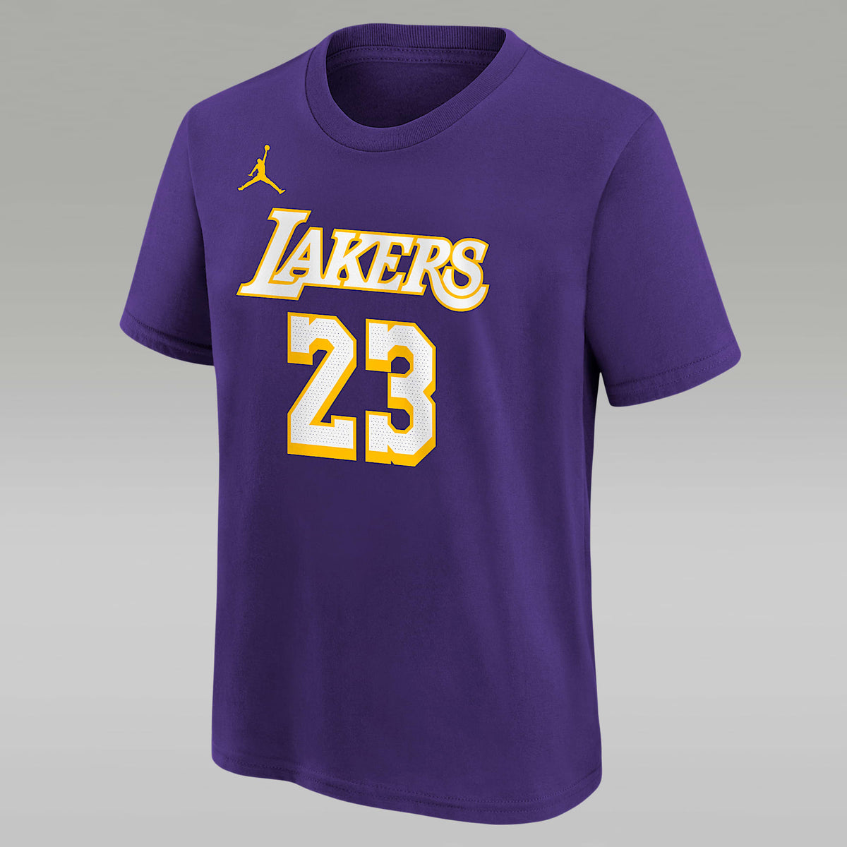 Playera de la NBA para niños talla grande Lebron James Los Angeles Lakers Statement Edition – Morado campo – vista 1