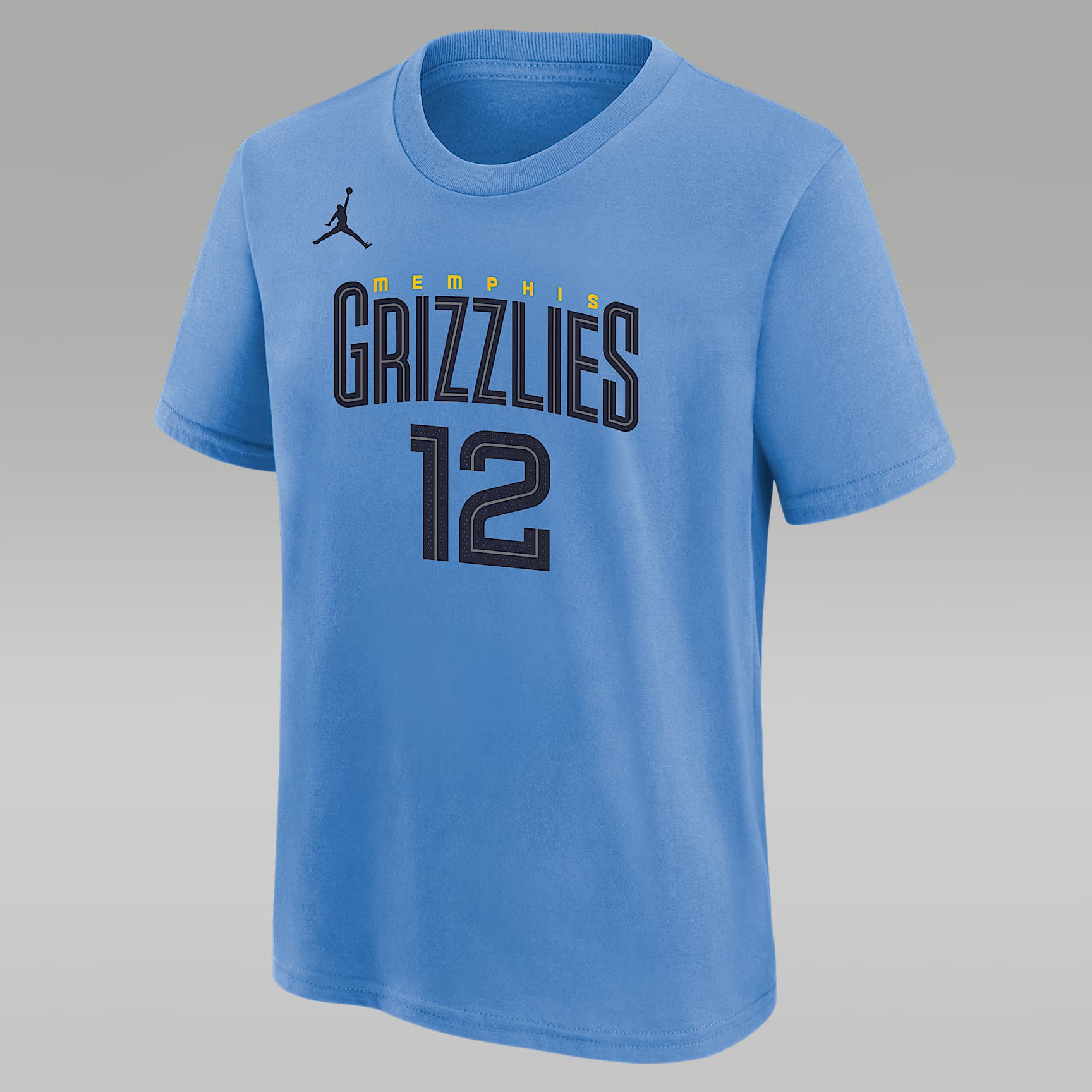 Playera Jordan de la NBA para niños talla grande Ja Morant Memphis Grizzlies Statement Edition – Azul valor – vista 1