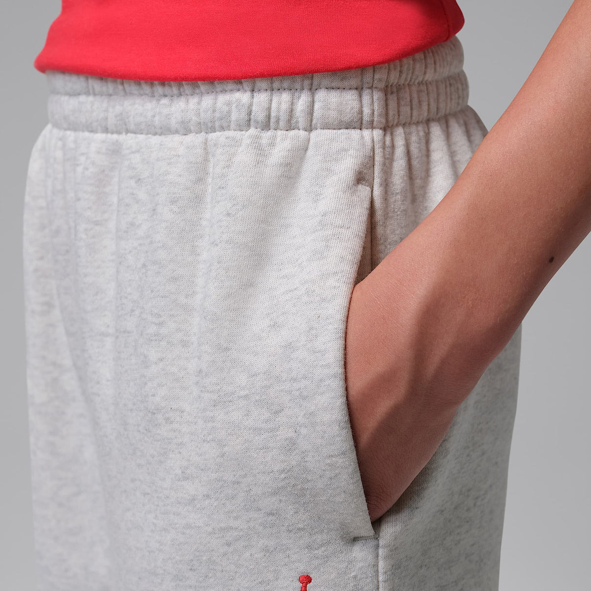 Joggers para niños talla grande Jordan Brooklyn Fleece – Gris neutro jaspeado – vista 4