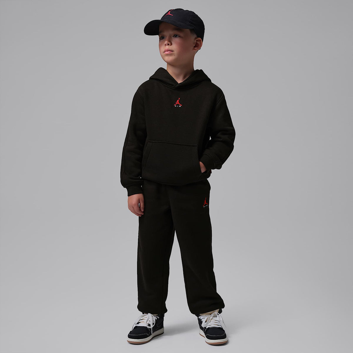 Joggers de tejido Fleece Jordan Brooklyn para niños talla pequeña – Negro – vista 6