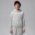 Sudadera con gorro sin cierre para niños talla grande Jordan Brooklyn Fleece – Gris neutro jaspeado – vista 1
