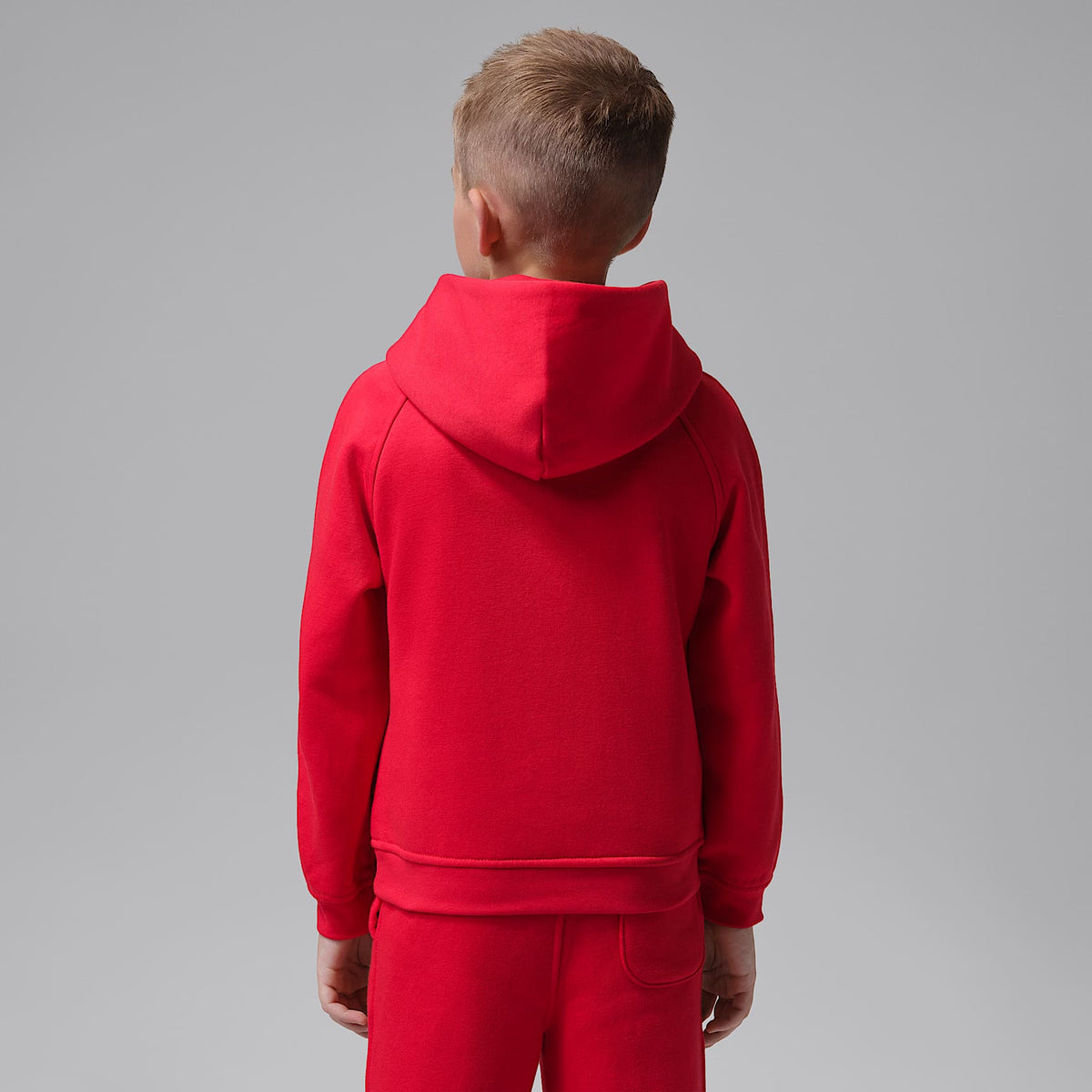 Sudadera con gorro sin cierre para niños talla pequeña Jordan Brooklyn Fleece – Rojo universitario – vista 2