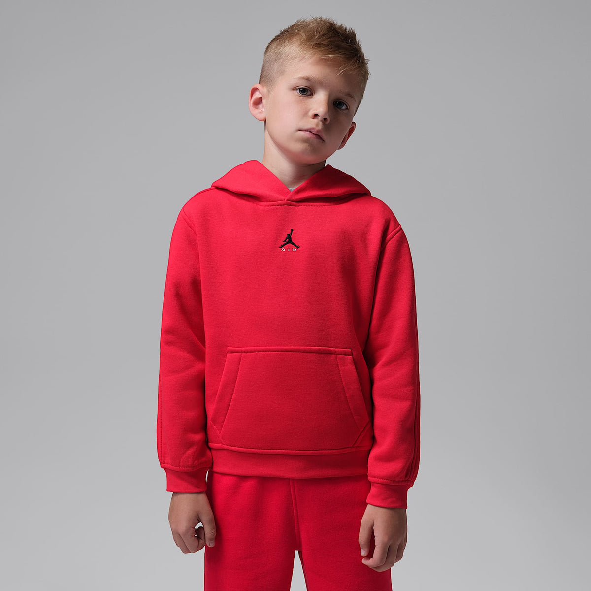Sudadera con gorro sin cierre para niños talla pequeña Jordan Brooklyn Fleece – Rojo universitario – vista 1