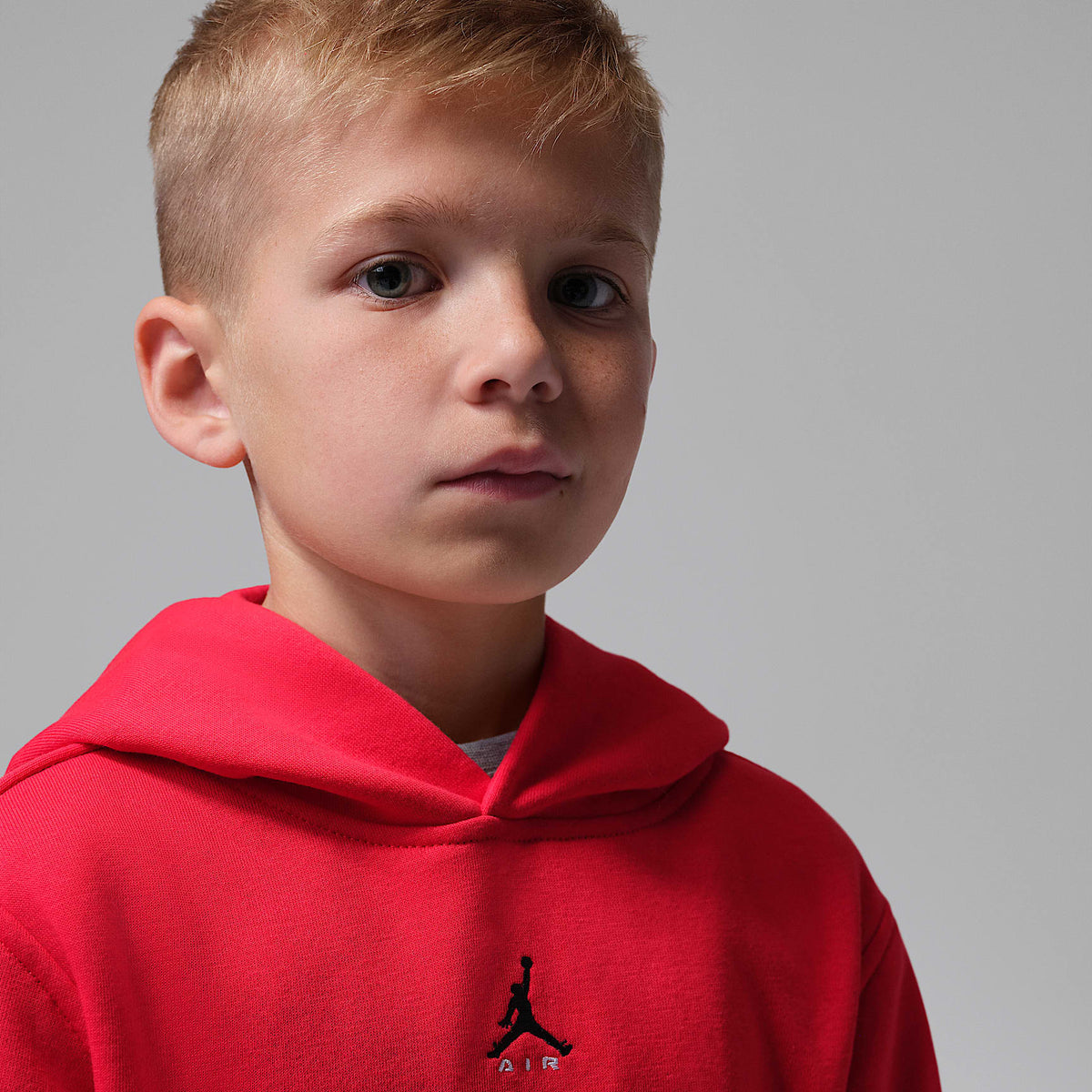Sudadera con gorro sin cierre para niños talla pequeña Jordan Brooklyn Fleece – Rojo universitario – vista 3