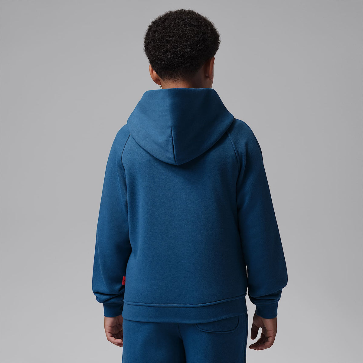Sudadera con gorro sin cierre para niños talla grande Jordan Brooklyn Fleece – Azul genuino – vista 2