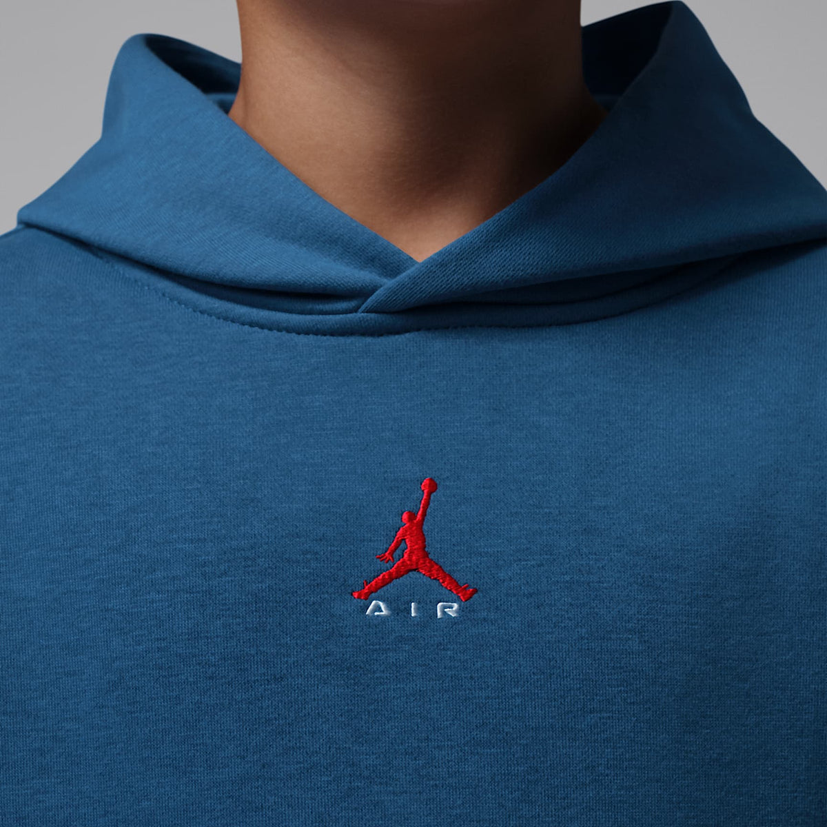 Sudadera con gorro sin cierre para niños talla grande Jordan Brooklyn Fleece – Azul genuino – vista 4