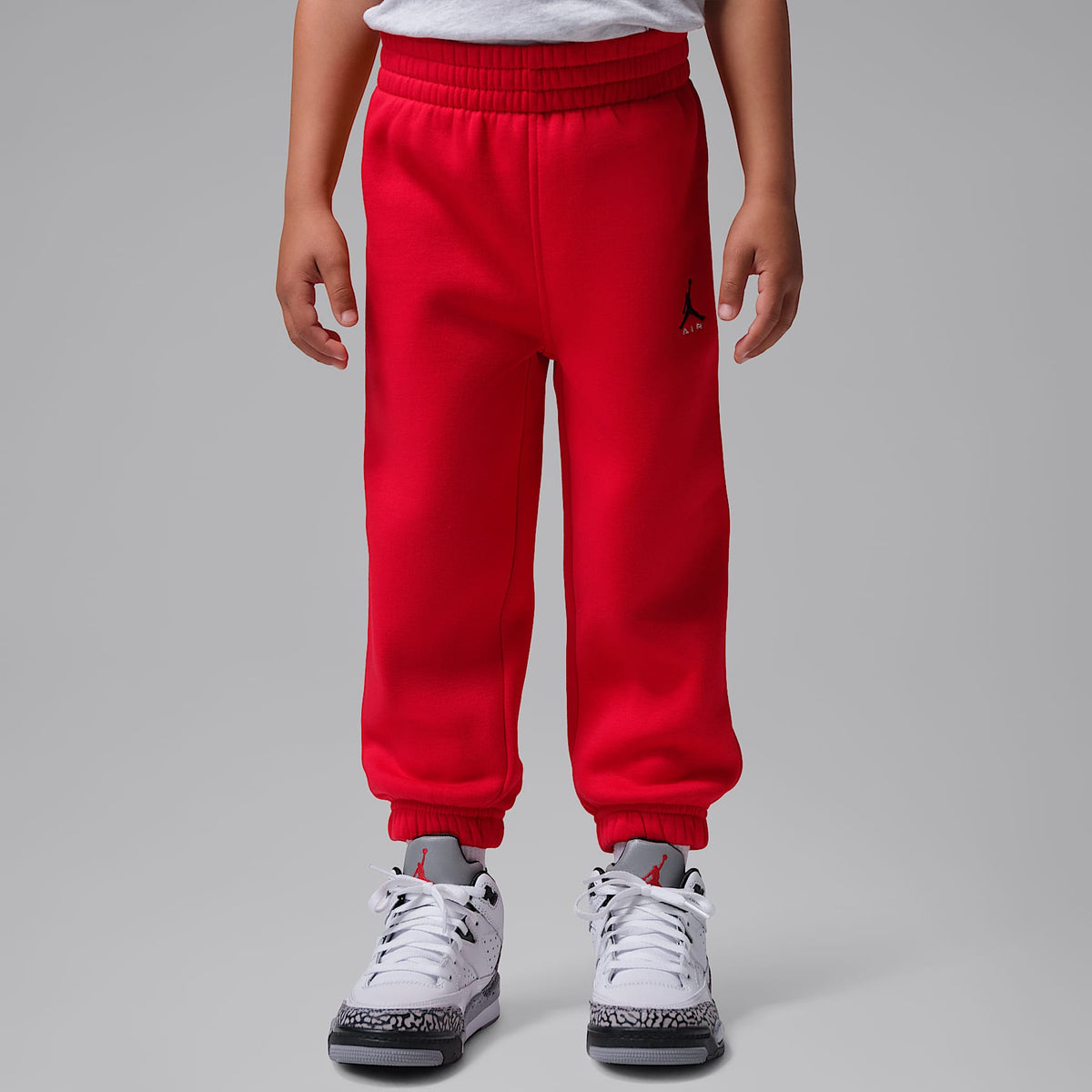 Conjunto de 2 piezas con sudadera con gorro sin cierre infantil Jordan Brooklyn Fleece – Rojo universitario – vista 8