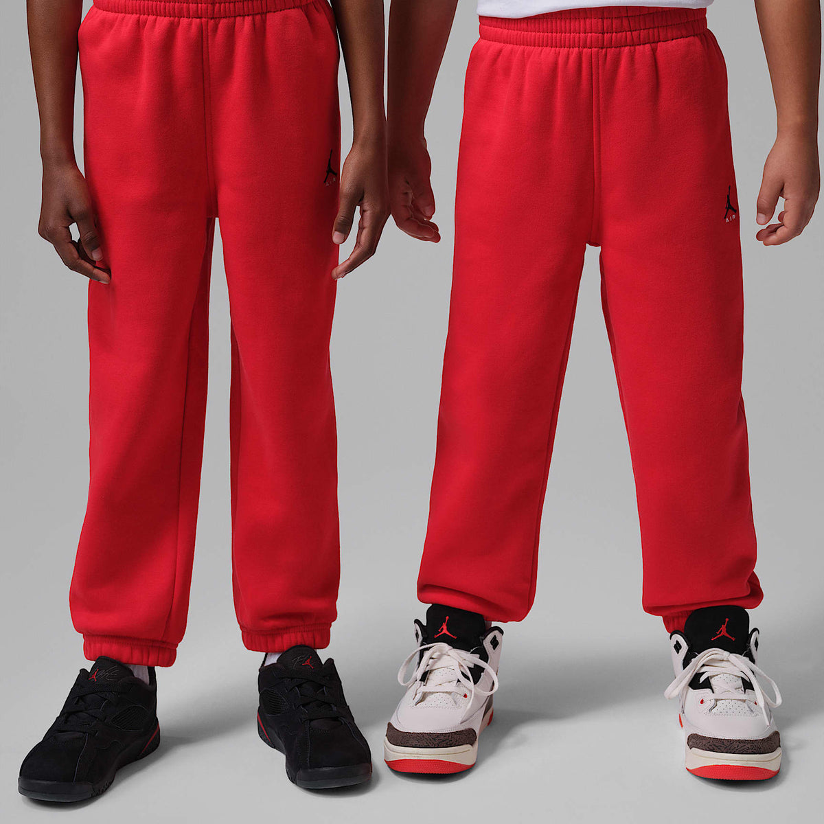 Conjunto de 2 piezas de sudadera con gorro sin cierre para niños talla pequeña Jordan Brooklyn Fleece – Rojo universitario – vista 9