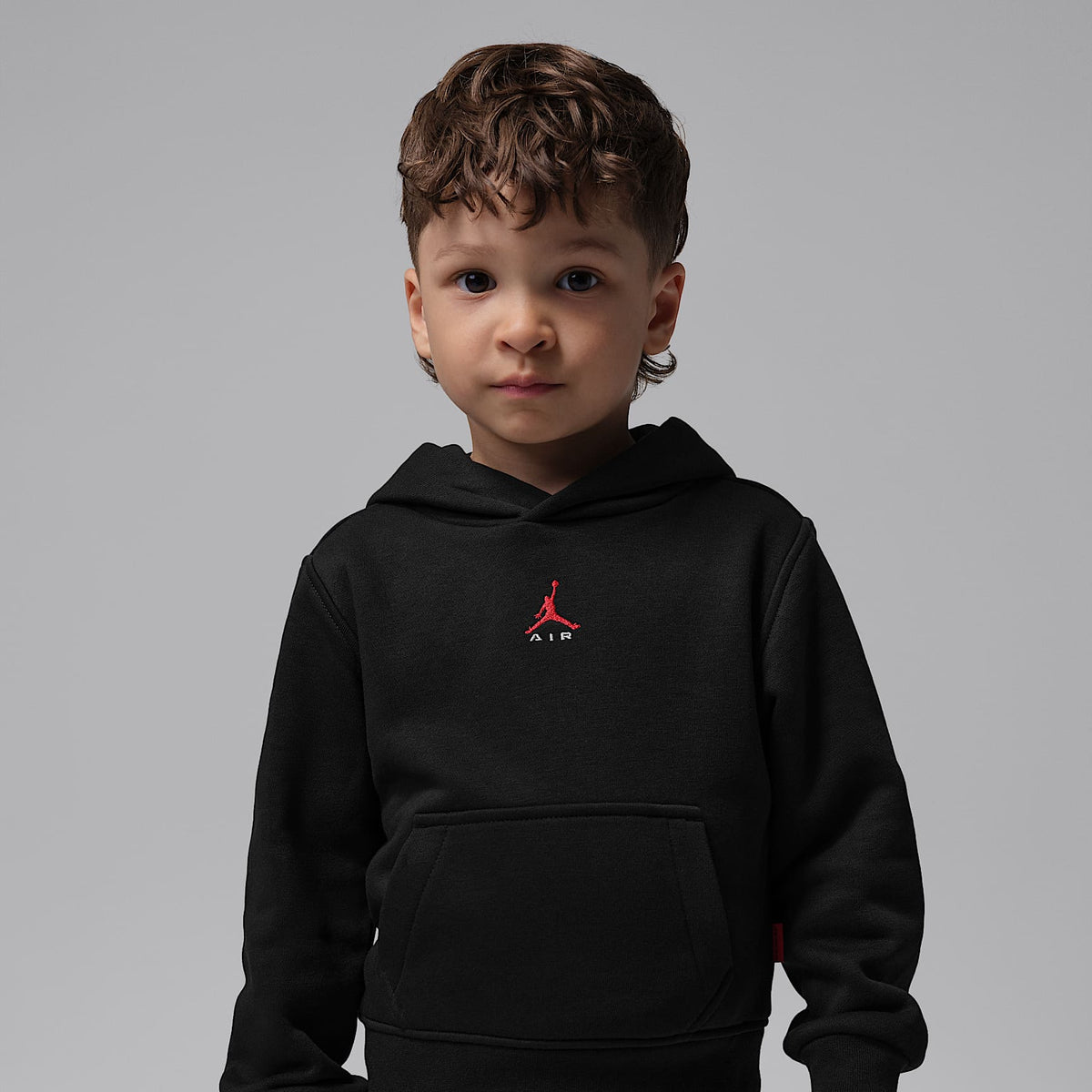 Conjunto de 2 piezas con sudadera con gorro sin cierre infantil Jordan Brooklyn Fleece – Negro – vista 3