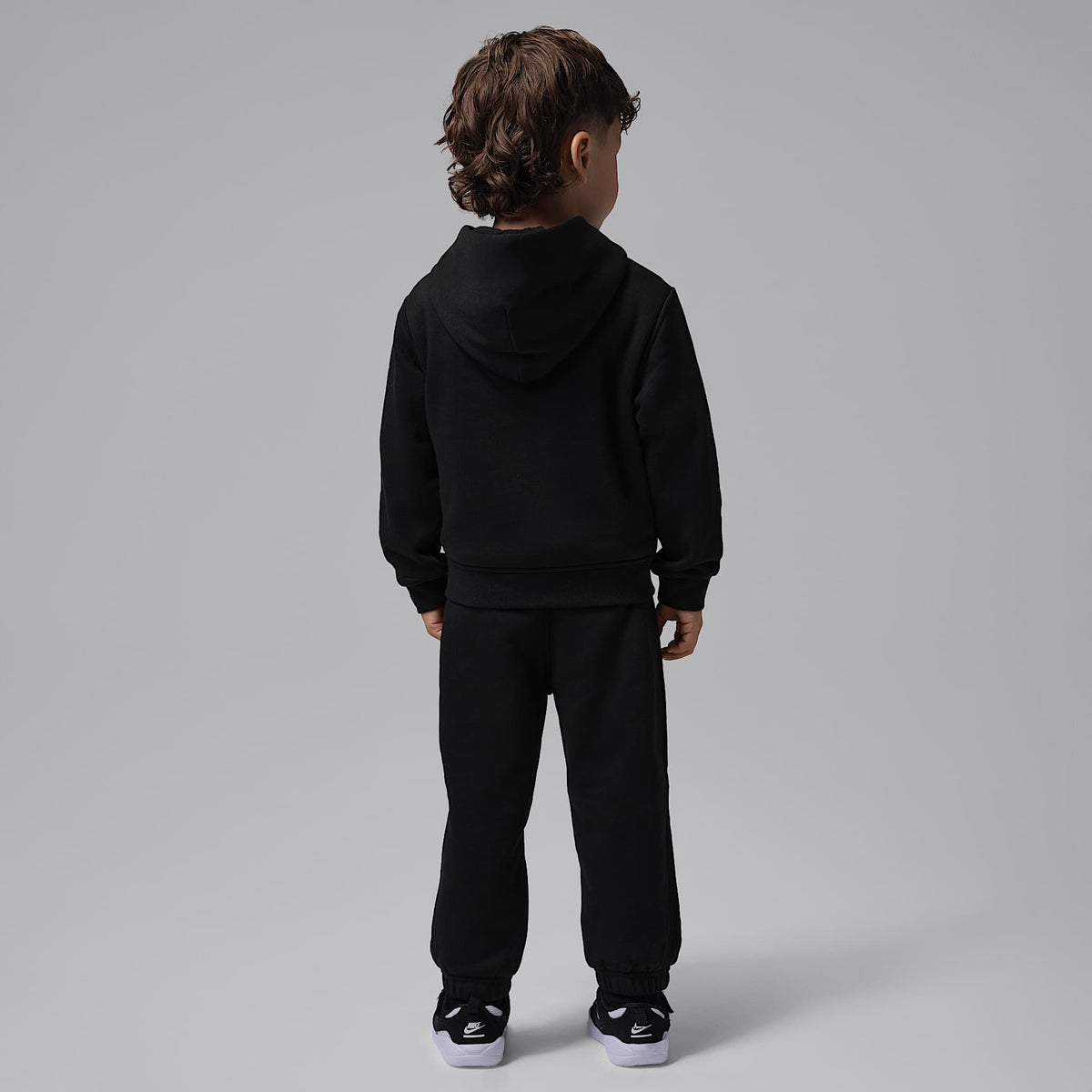 Conjunto de 2 piezas con sudadera con gorro sin cierre infantil Jordan Brooklyn Fleece – Negro – vista 2