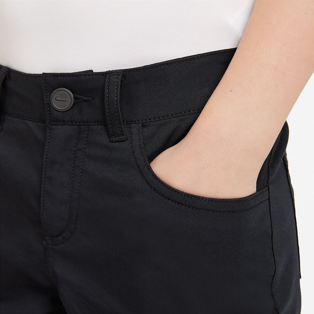 Pantalones de golf de 5 bolsillos para niño talla grande Nike Dri-FIT – Negro – vista 3
