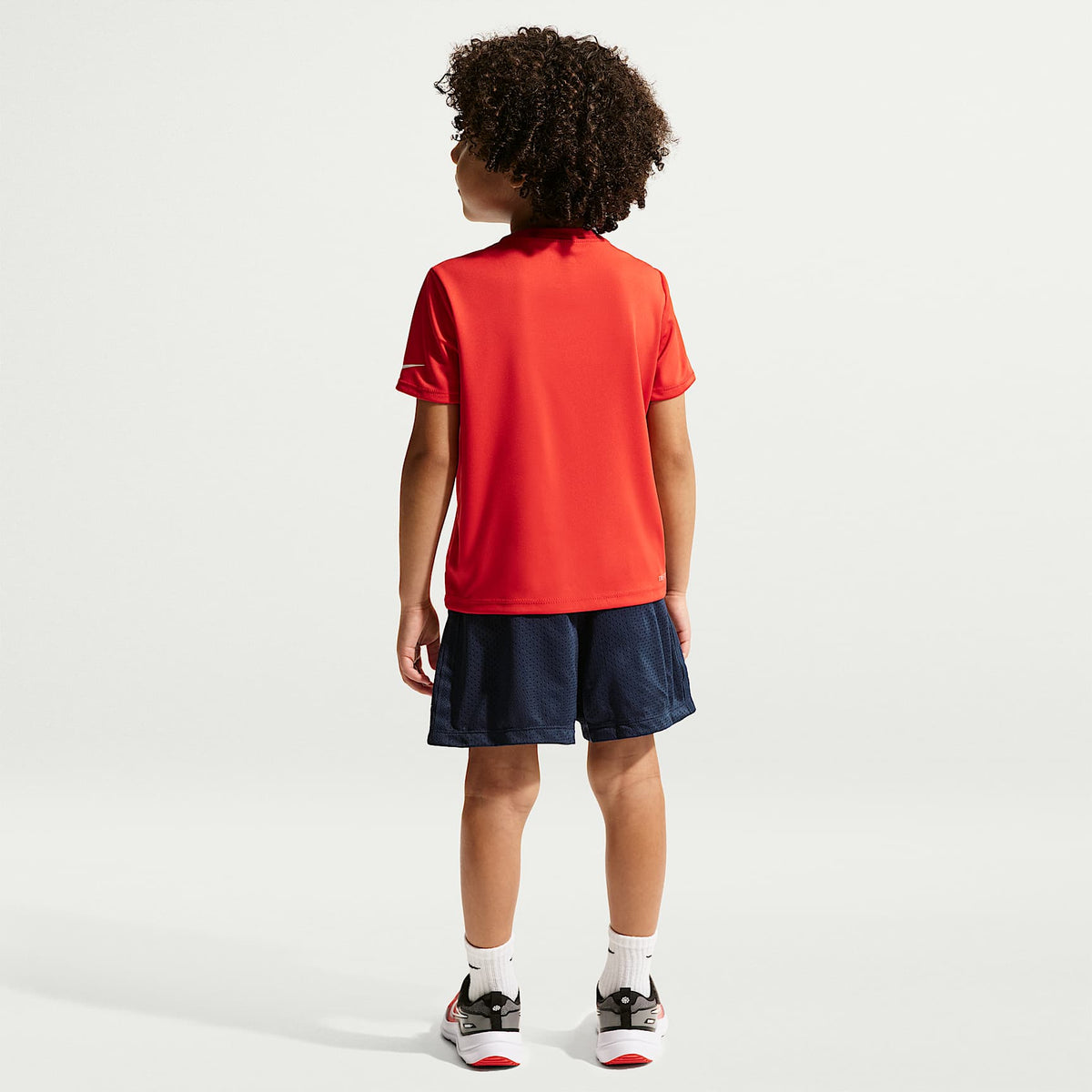 Shorts de multimalla Dri-FIT para niños talla pequeña Nike – Azul marino medianoche – vista 5