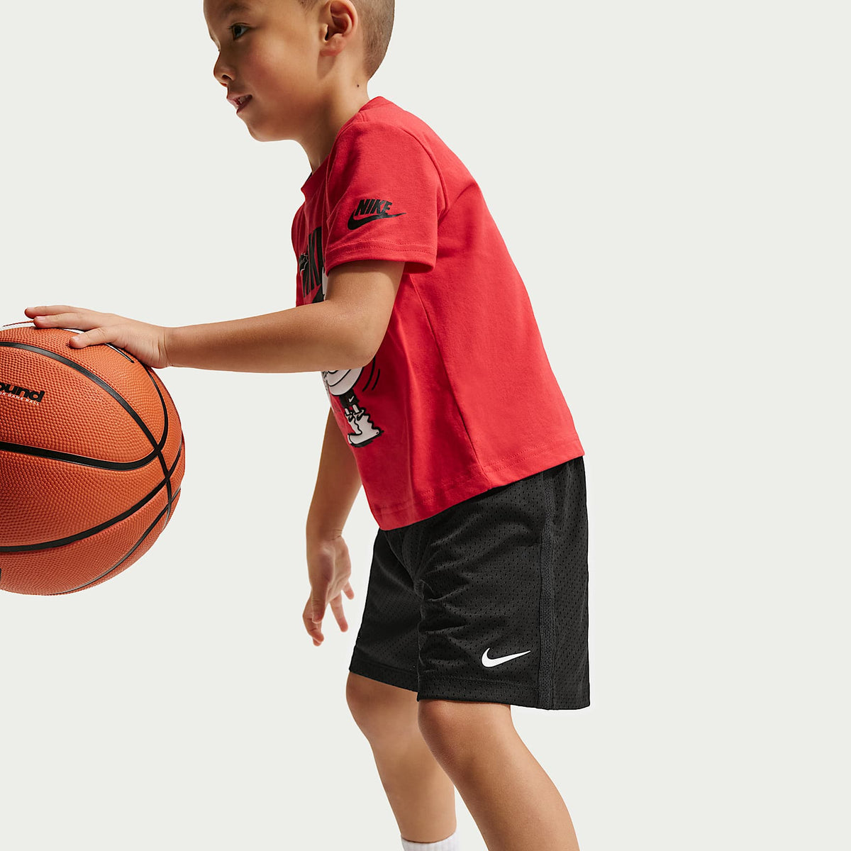 Shorts de multimalla Dri-FIT infantiles Nike – Negro – vista 4