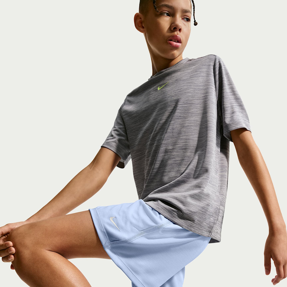 Shorts Dri-FIT para niños talla grande Nike Multi – Azul hidrógeno/Royal pulso/Jaspeado/Blanco – vista 4