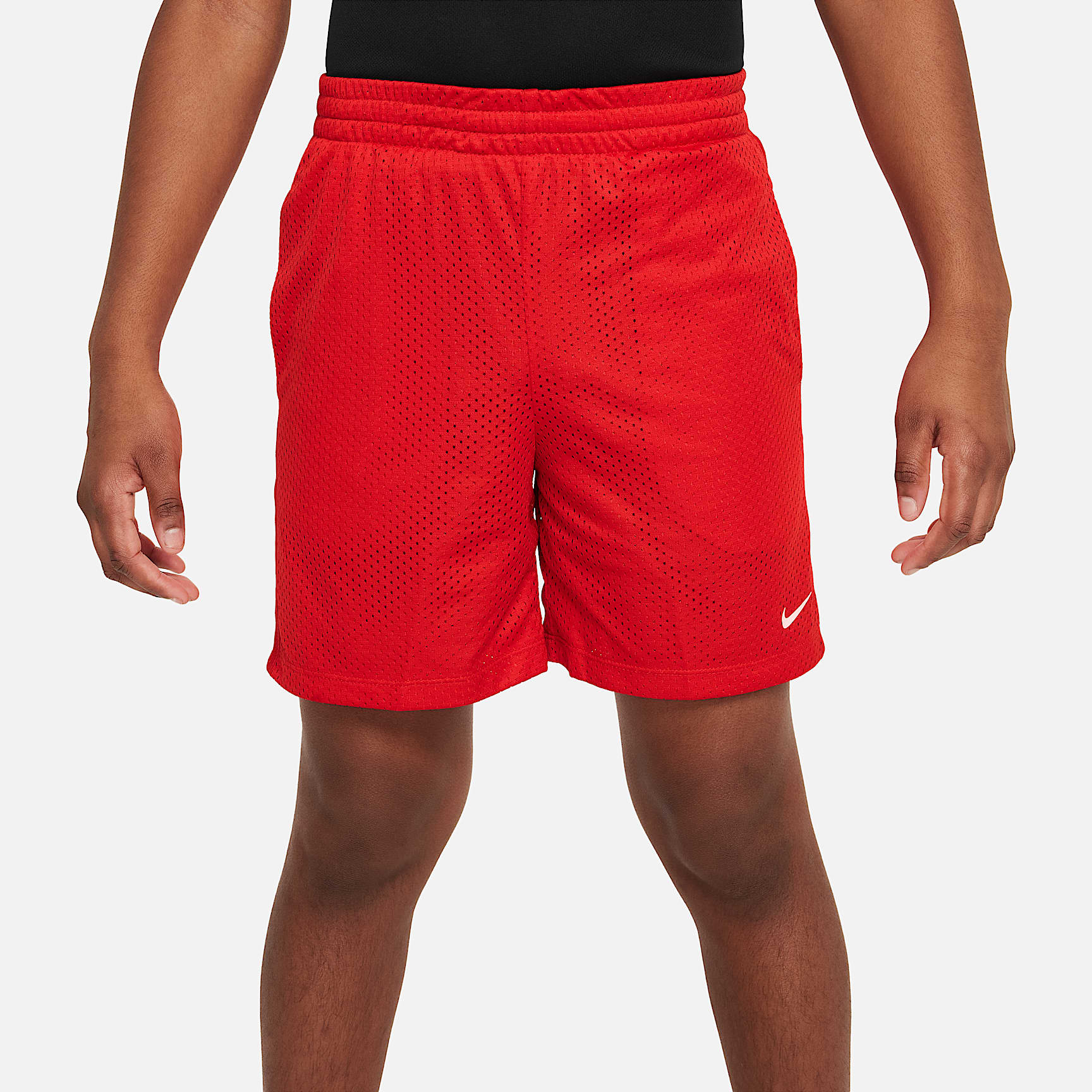 Shorts de malla Dri-FIT para niño talla grande Nike Multi – Rojo universitario/Blanco – vista 2