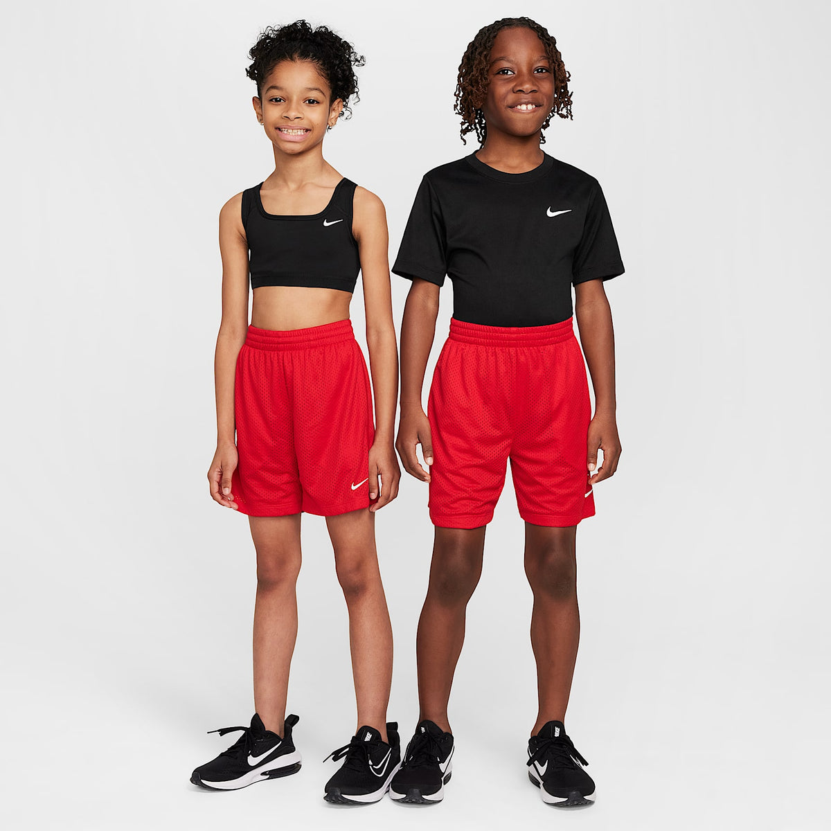 Shorts de malla Dri-FIT para niño talla grande Nike Multi – Rojo universitario/Blanco – vista 9