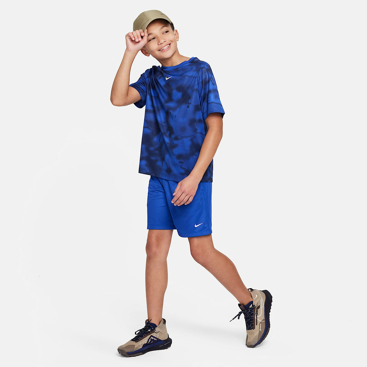 Shorts de malla Dri-FIT para niño talla grande Nike Multi – Royal juego/Blanco – vista 6