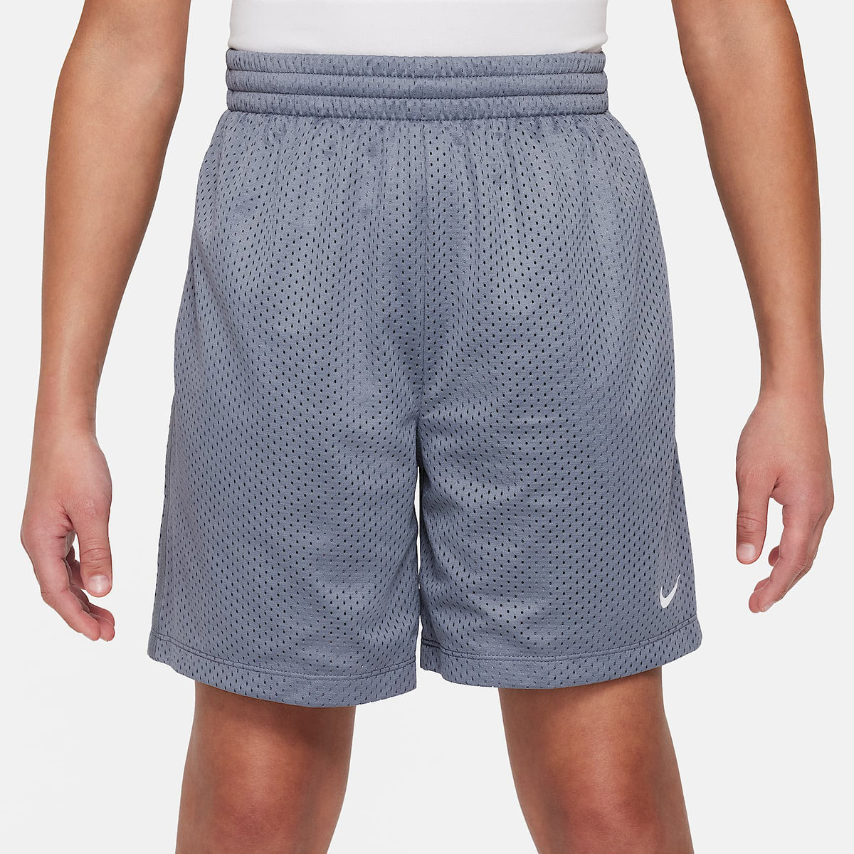 Shorts de malla Dri-FIT para niño talla grande Nike Multi – Gris azulado/Blanco – vista 2