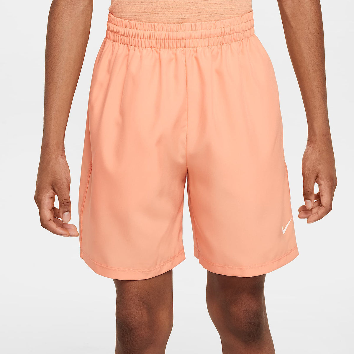 Shorts Dri-FIT de tejido Woven para niño talla grande Nike Multi – Ágata melocotón/Blanco – vista 2