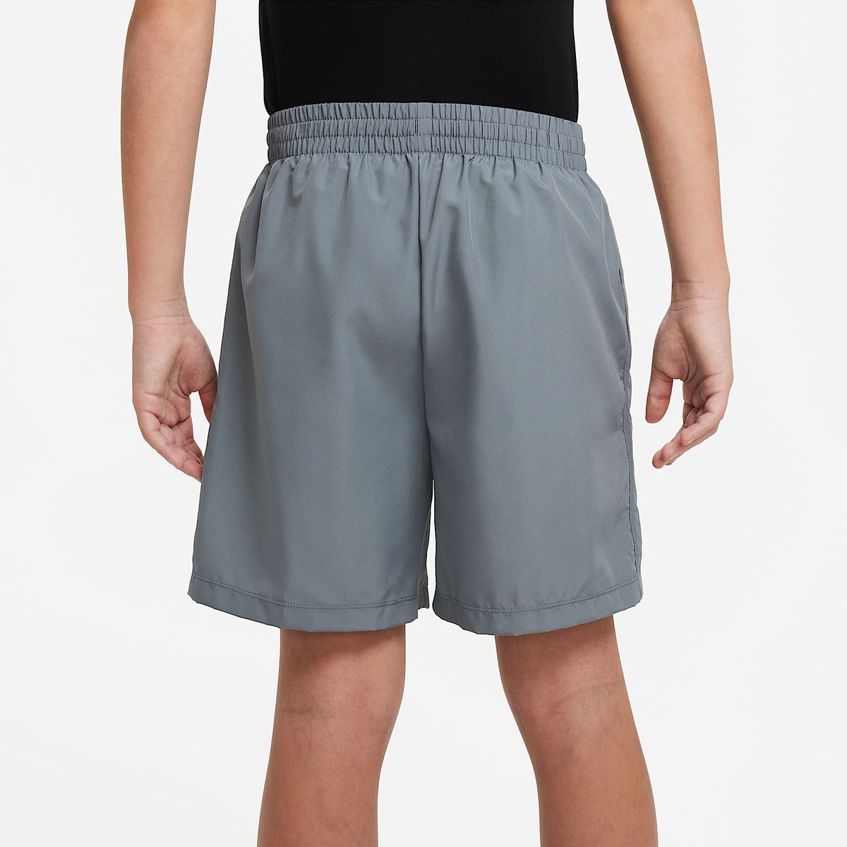 Shorts Dri-FIT de tejido Woven para niño talla grande Nike Multi – Gris humo/Blanco – vista 4